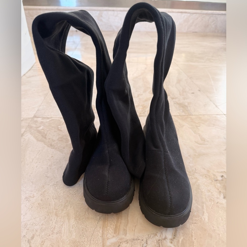 Camper Boots Womens Size 38/US 7.5 Black Stretch Over-The-Knee Platform Tall